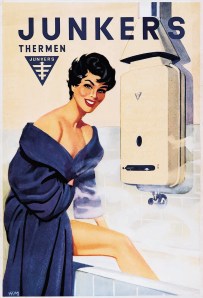 Glamour selling boilers in the 1950s