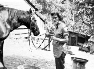 Marvin Breckinridge - the first FNS courier holding the reins. Courtesy Frontier Nursing Service 