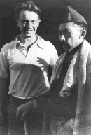 Archie with an International Brigade officer in Spain. Courtesy of Cardiff University