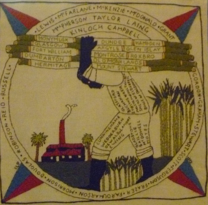 Jamaican panel from the Scottish Diaspora Tapestry